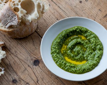 Pesto made with Mrs Middleton’s Cold-Pressed Rapeseed Oil. David Griffen