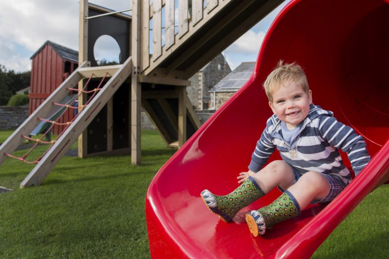The Olde House has a large outdoor play area for young guests. James Ram