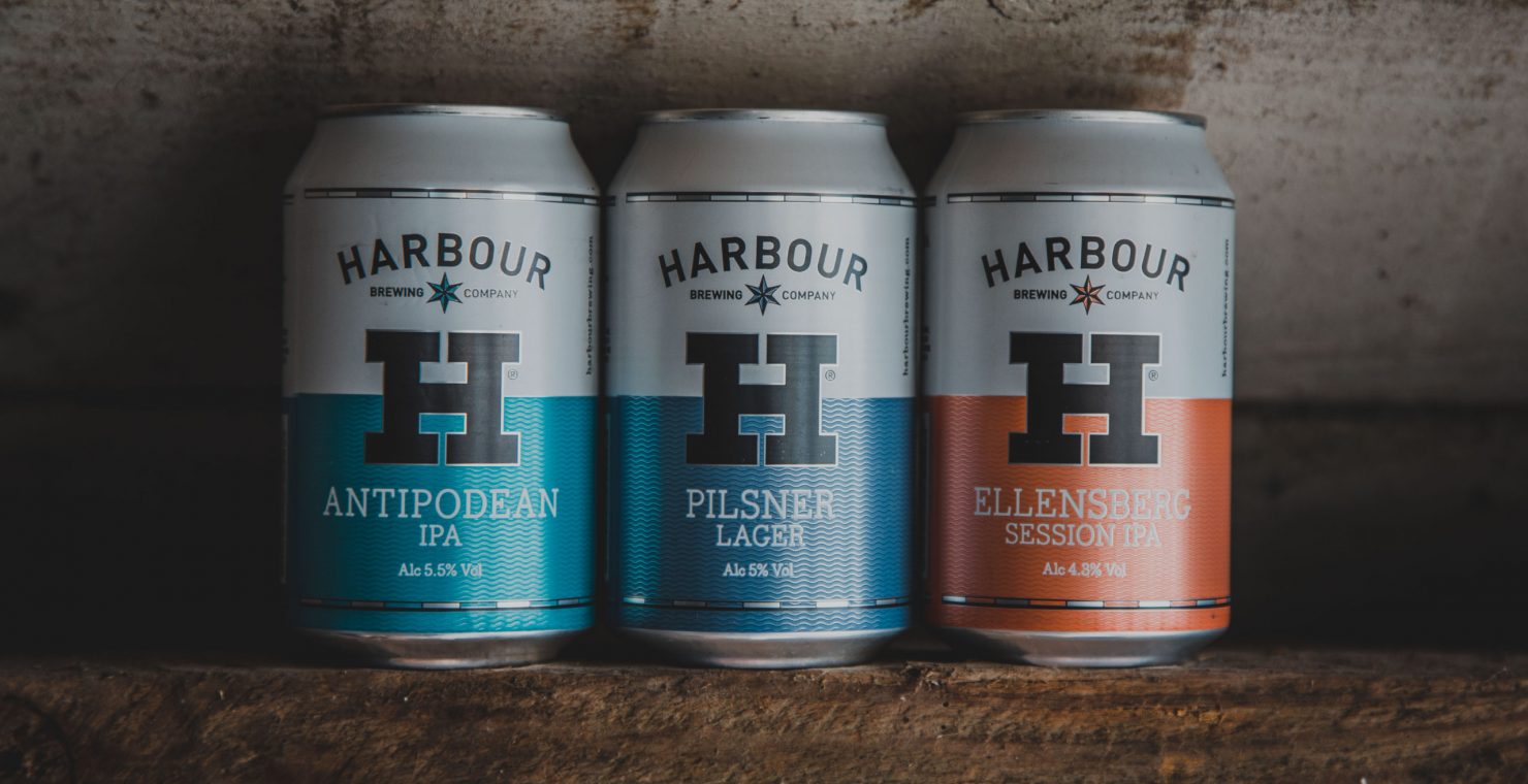 Canned beers from Harbour Brewing. Adam Sargent