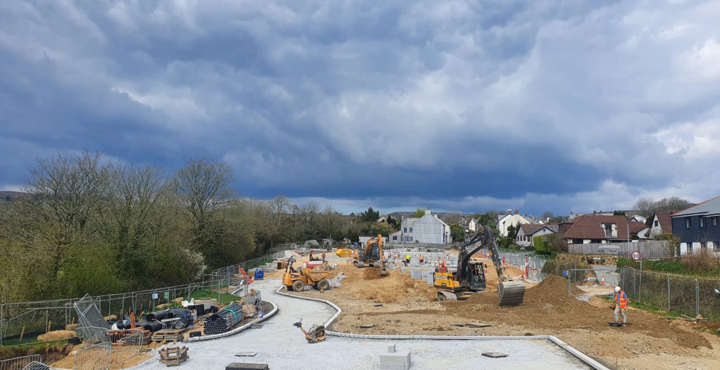 Affordable homes being built in Trewoon, Cornwall