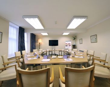 Meeting room with large table