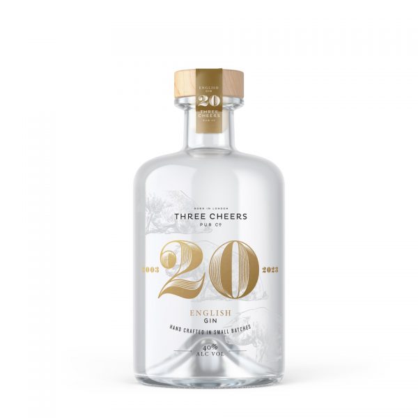 Three Cheers Pub Co 20th anniversary gin